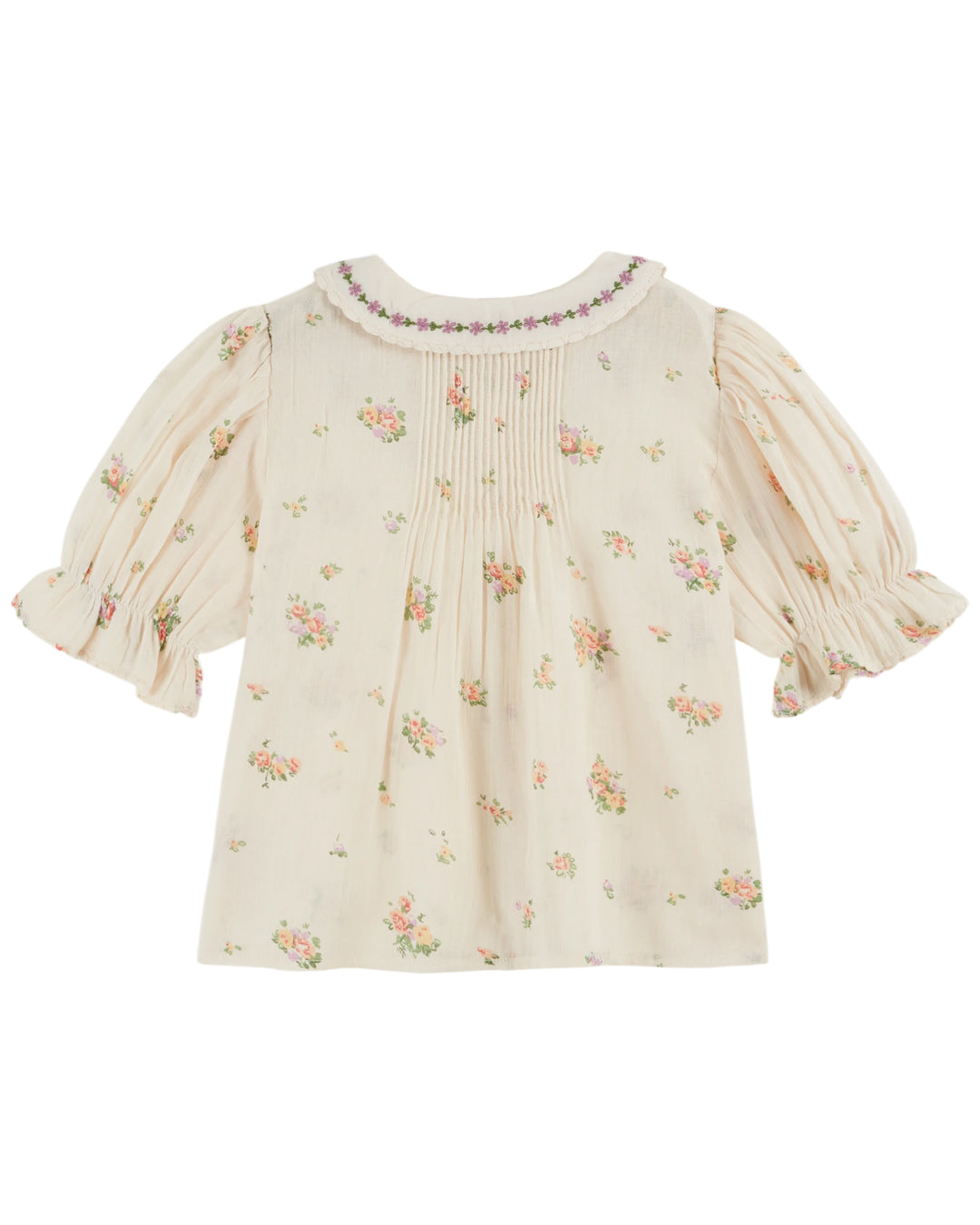 AD032 BLOUSE IMPRIME BRODEE - ALTHEA