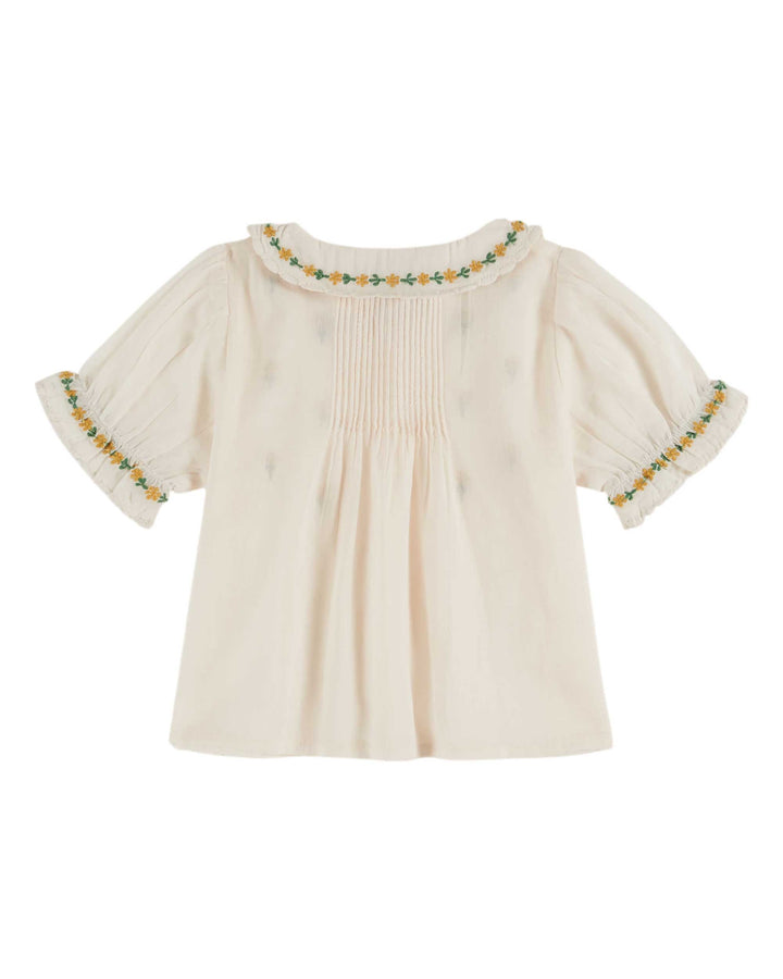 AD041 BLOUSE BRODEE - CREME