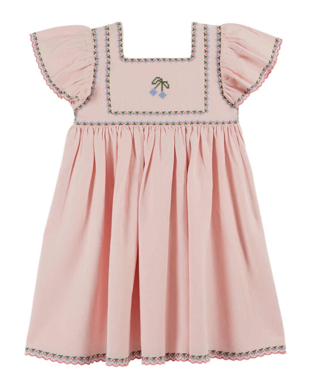 AD042A ROBE BRODE CANVAS - MACARON