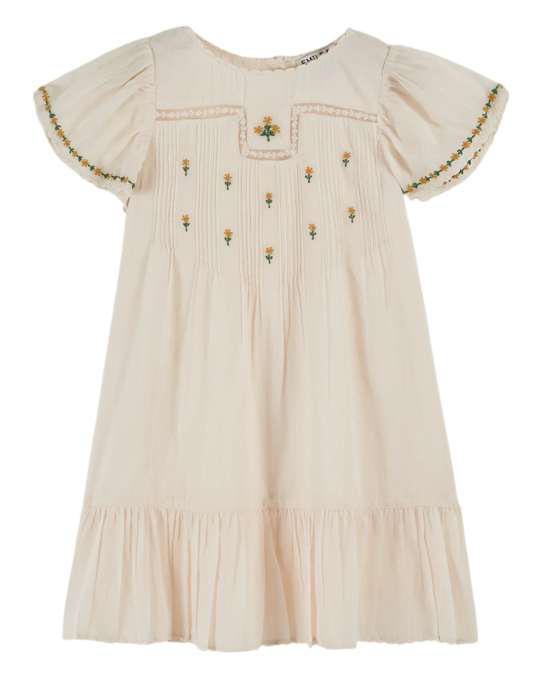 AD115 ROBE BRODEE - CREME