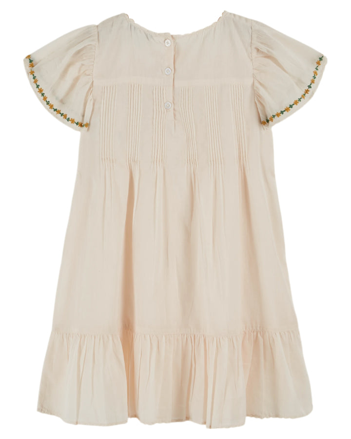 AD115 ROBE BRODEE - CREME