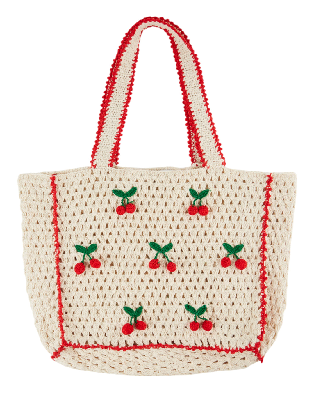 ADCABASCERISE SAC CROCHET CERISES - CREME ROGUE