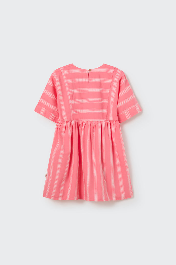 ADELAK273S5-ORGANIC STRIPED DRESS-confetti pink