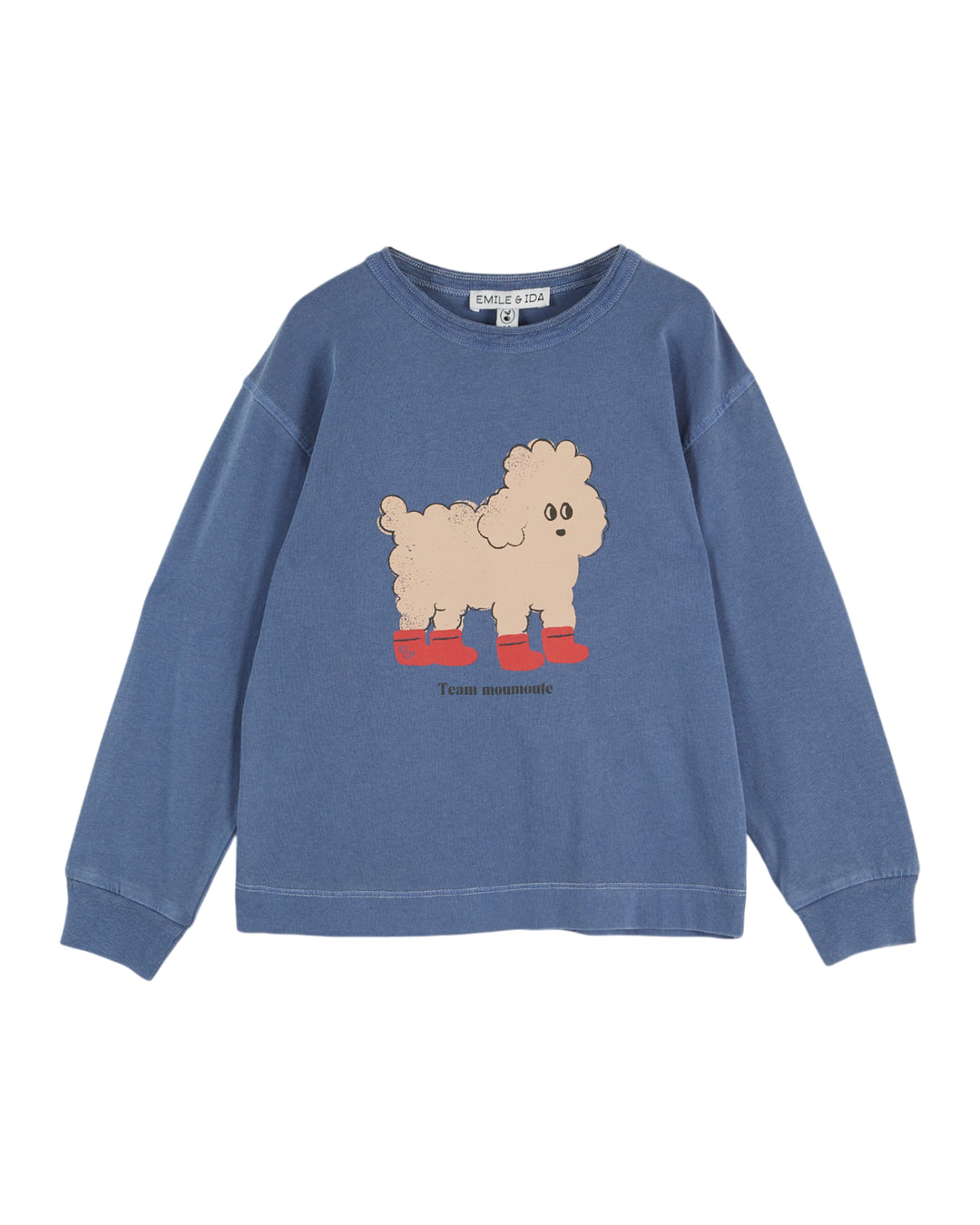 AE030 POODLE PATTERN PLACED TEE SHIRT - OCEAN POODLE
