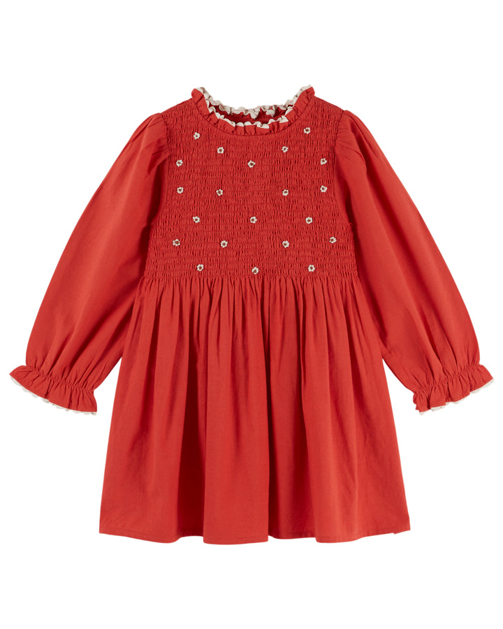 AE058 EMBROIDERED SMOCKED DRESS - GRIOTTE