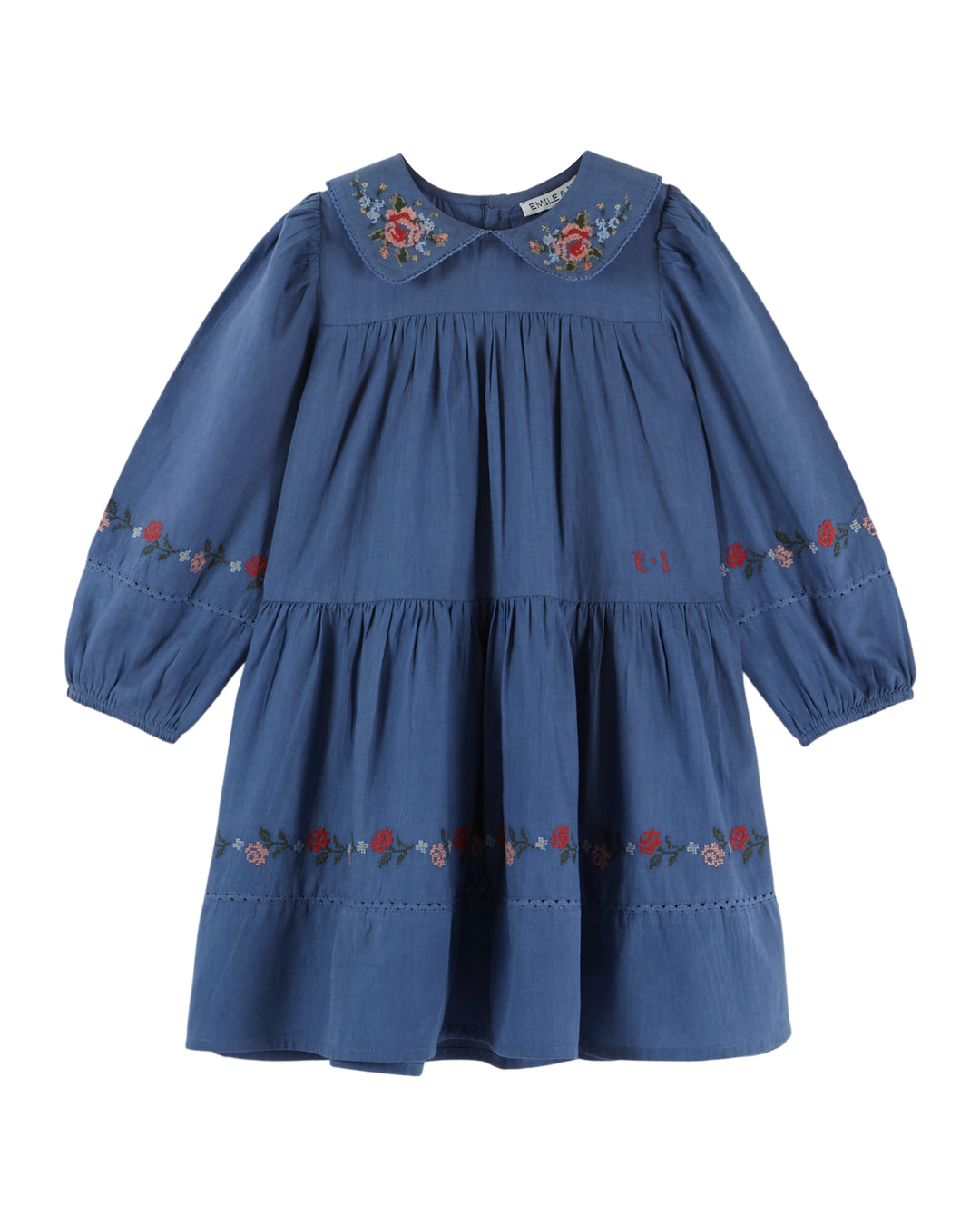 AE227 CROSS STITCH DRESS - OCEAN