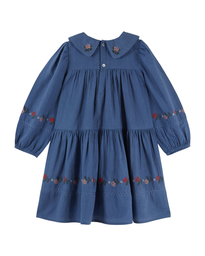 AE227 CROSS STITCH DRESS - OCEAN