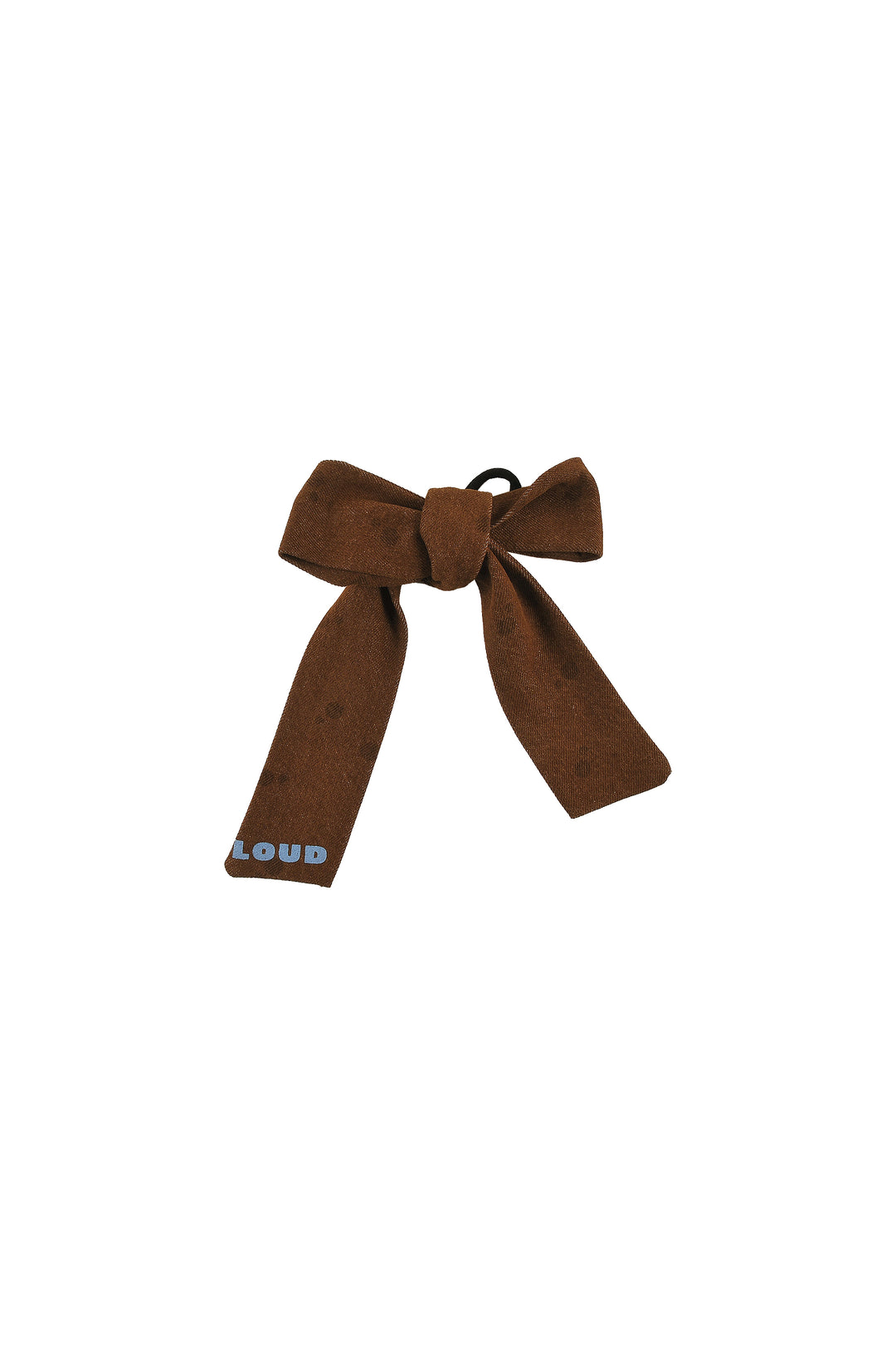 AHR01 GLITZY HAIR BOW - CHOCO POLKADOT