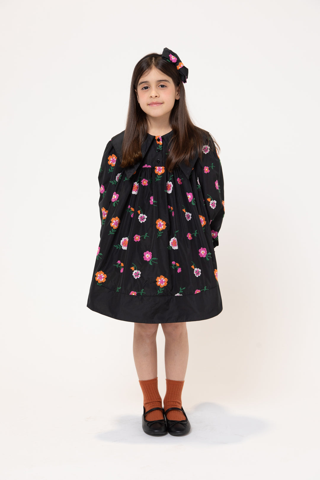 BF12WB039 LONG ANYA DRESS - FIORI MULTICOLOR