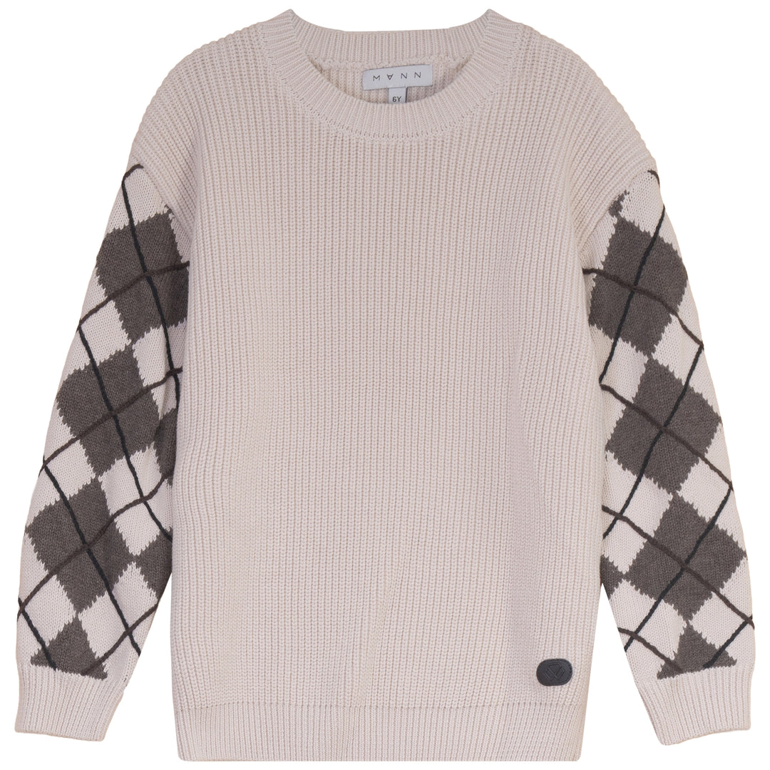 ARTHUR ARGYLE SLEEVES SWEATER-CRBRO