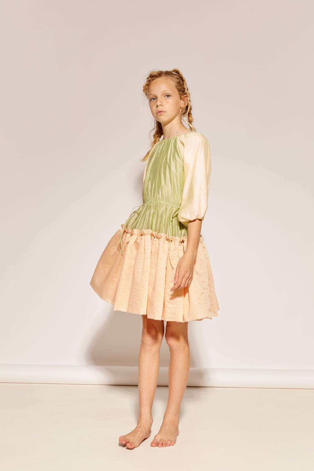 A SEAT AT THE TABLE DRESS - PISTACHIO  ROSEWATER KNEE LENGTH