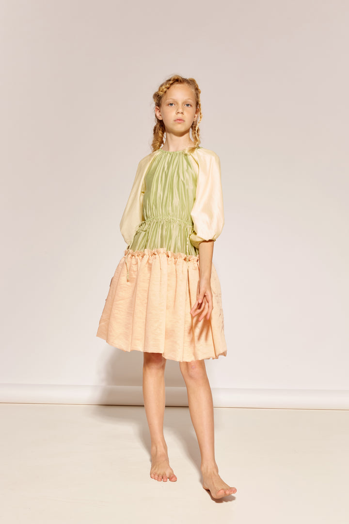 A SEAT AT THE TABLE DRESS - PISTACHIO  ROSEWATER KNEE LENGTH