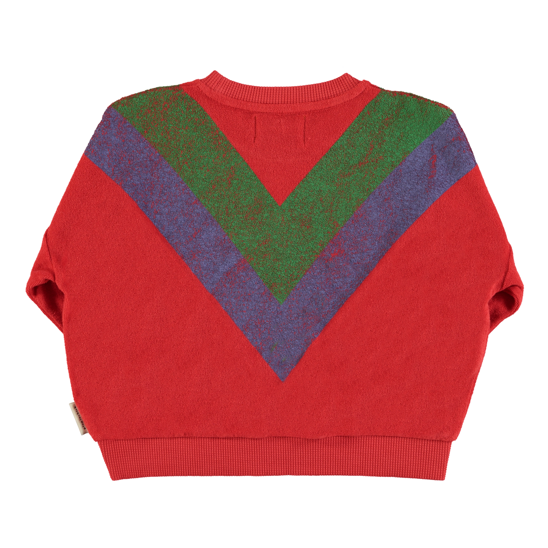 AW24.JRS2407- Red w/ multicolor triangle print