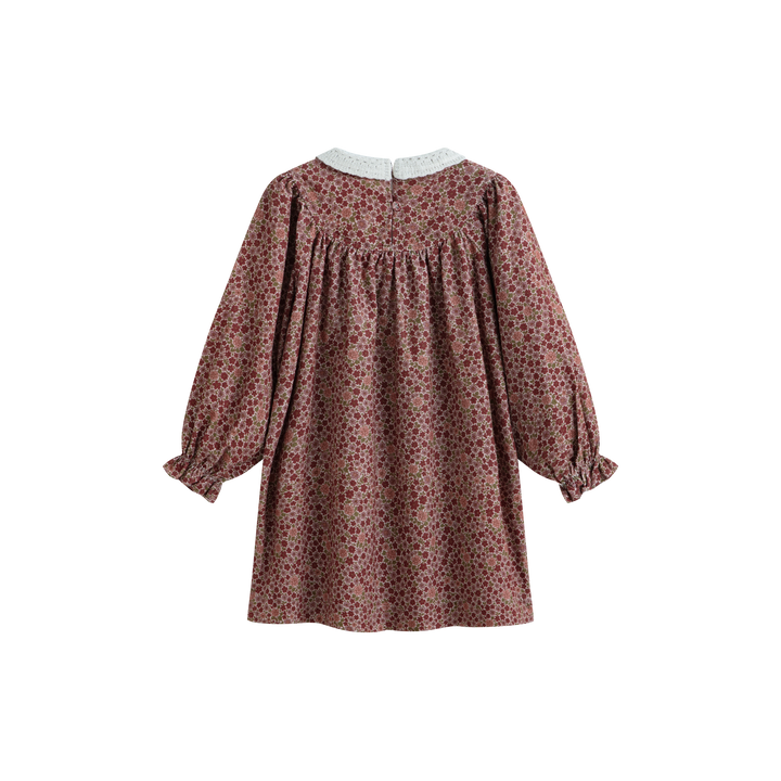 Kaya Dress Burgundy Flower