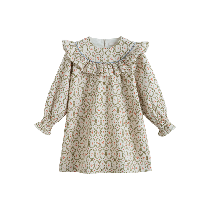 Emma Dress Cream Sage
