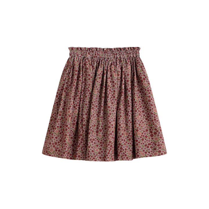 July Skirt Burgundy Flower