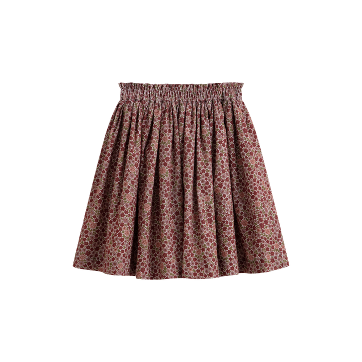 July Skirt Burgundy Flower