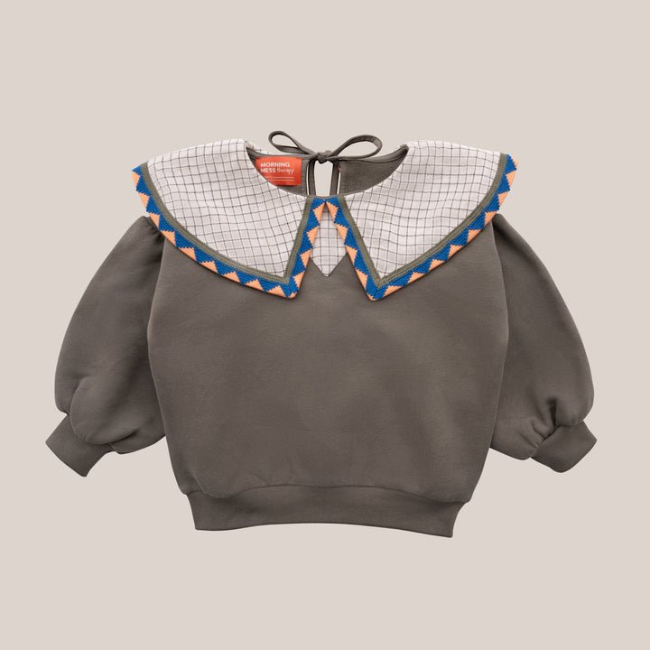 ADELE COLLAR SWEATSHIRT-Moss Green