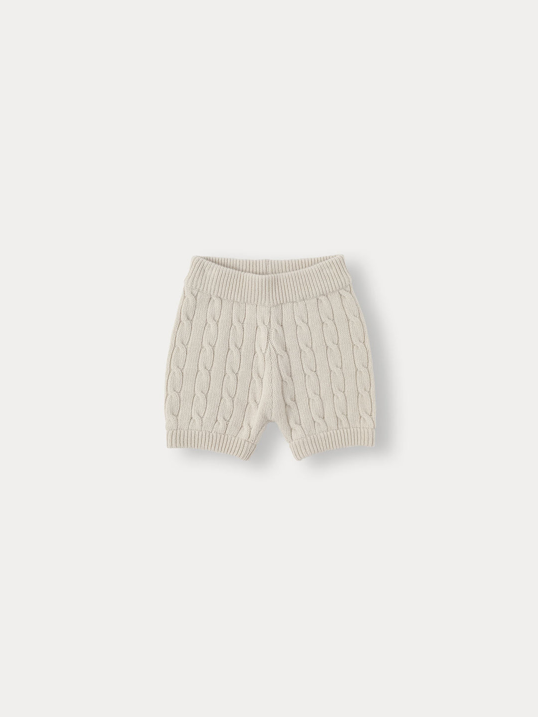 Cable Wool Knit Half pants-ecru