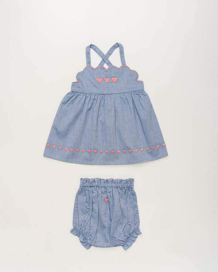 ALICE BABY DRESS-CHAMBRAY