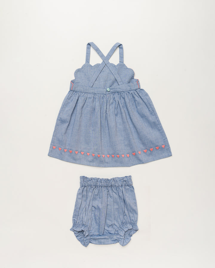 ALICE BABY DRESS-CHAMBRAY