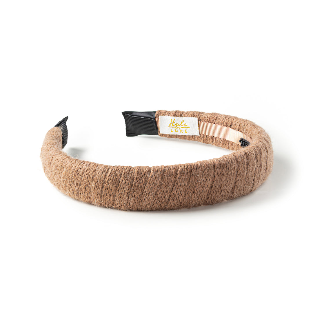 Avery Ribbed Knit Headband Chocolate