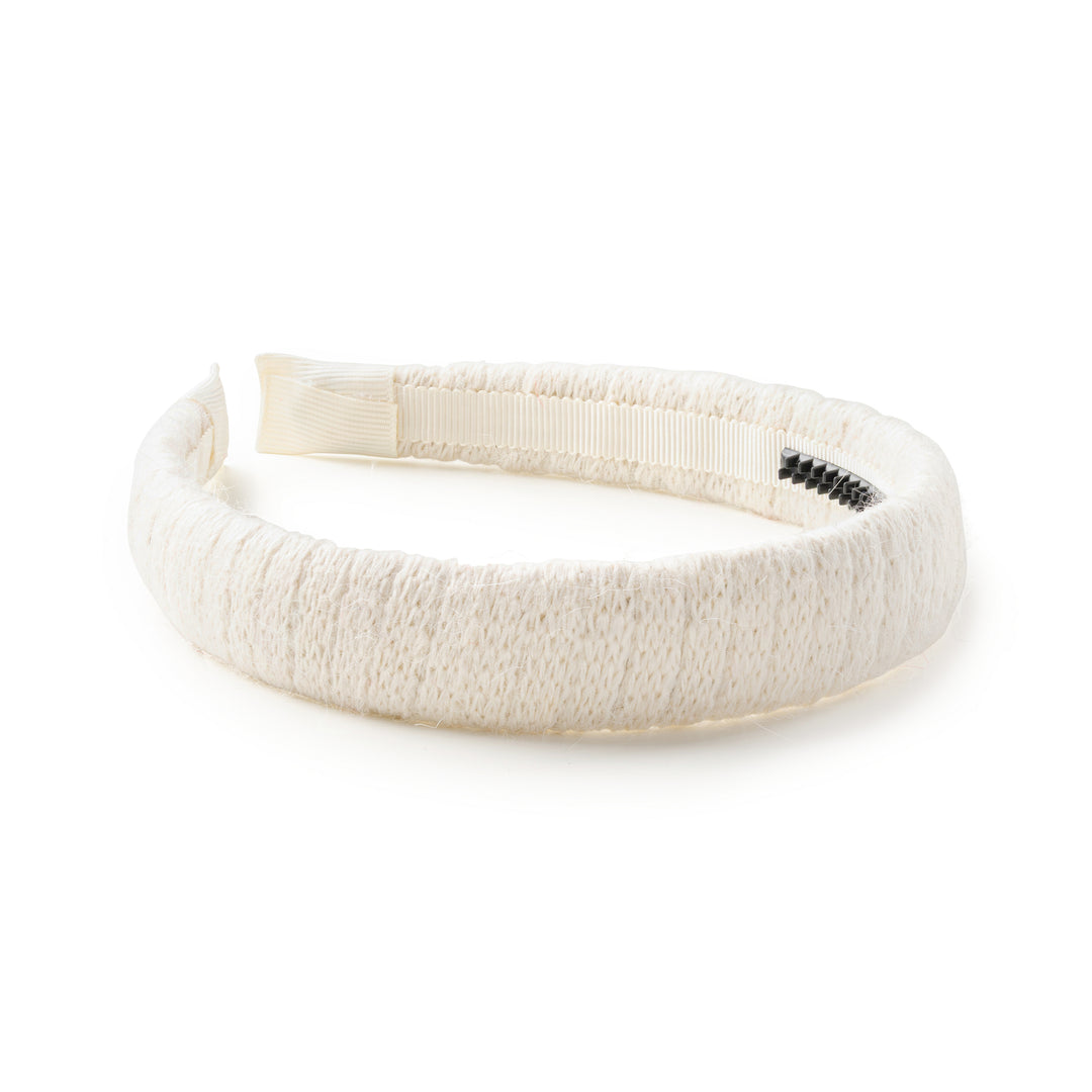 Avery Ribbed Knit Headband Ivory