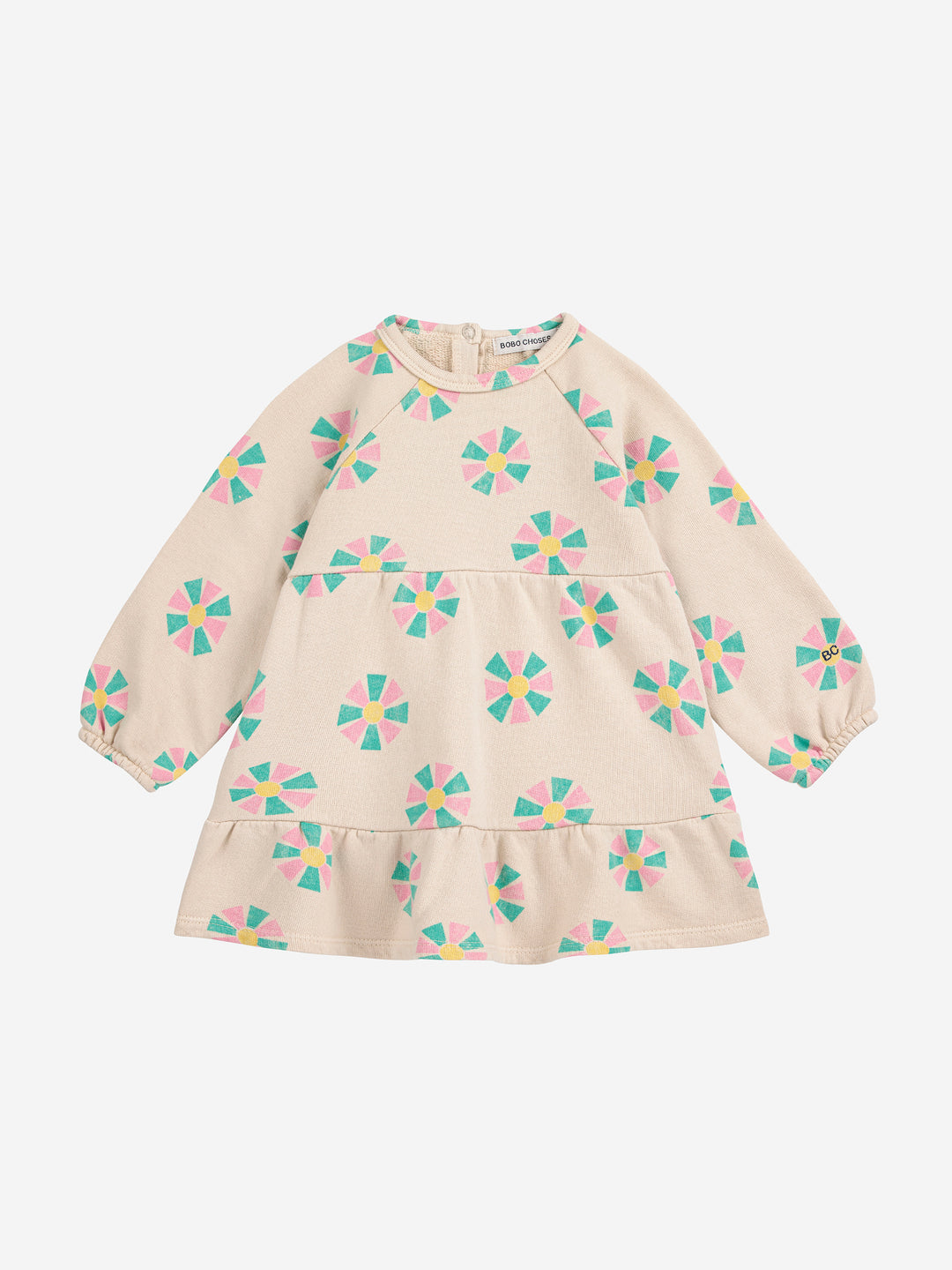 B225AB087-Kaleidoscope all over dress-OFFWHITE