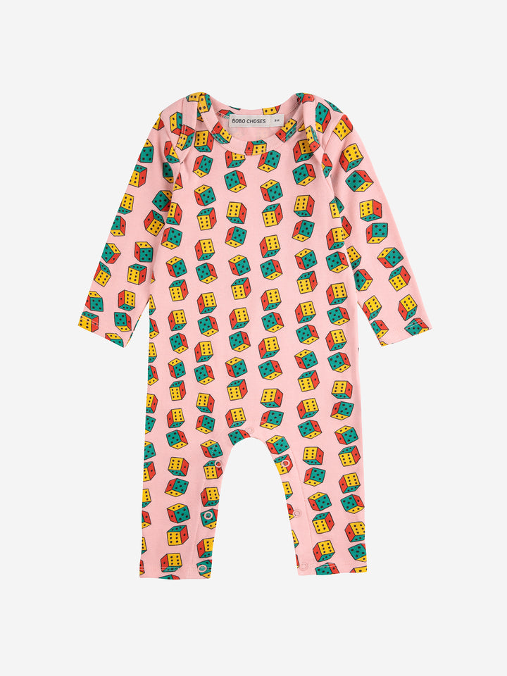 B225AB120-Dices all over overall-PINK