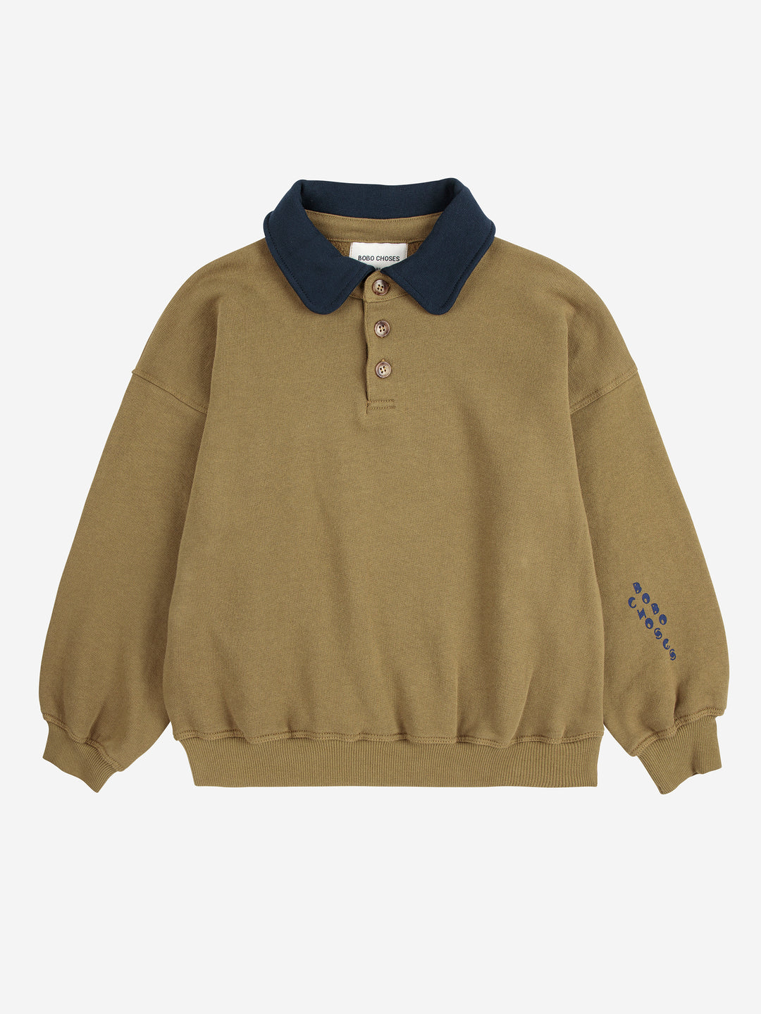 B225AC044-Bobo Choses polo sweatshirt-KHAKI