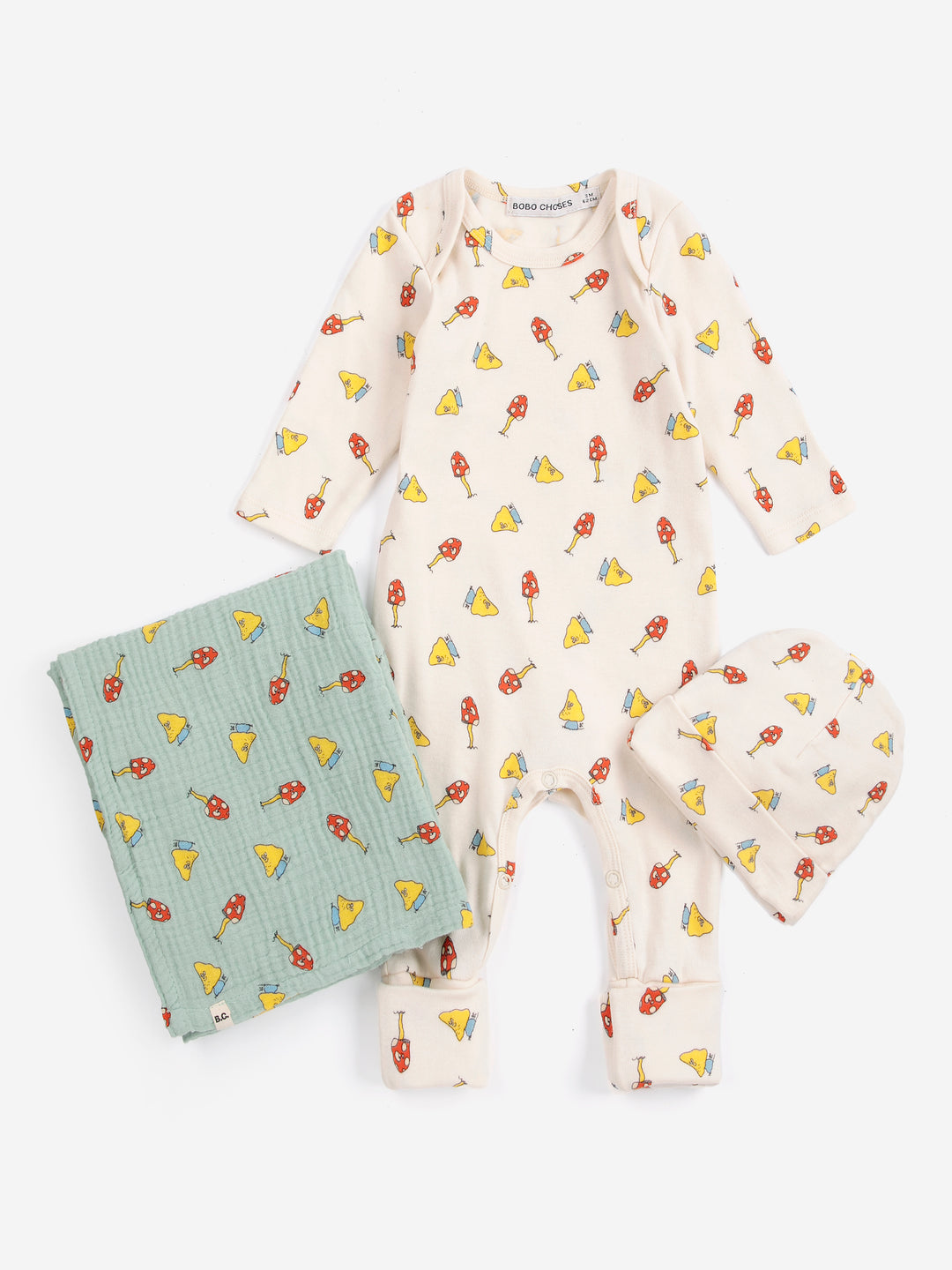 B226AB024 MUSH MONSTER ALL OVER GIFT SET - OFFWHITE