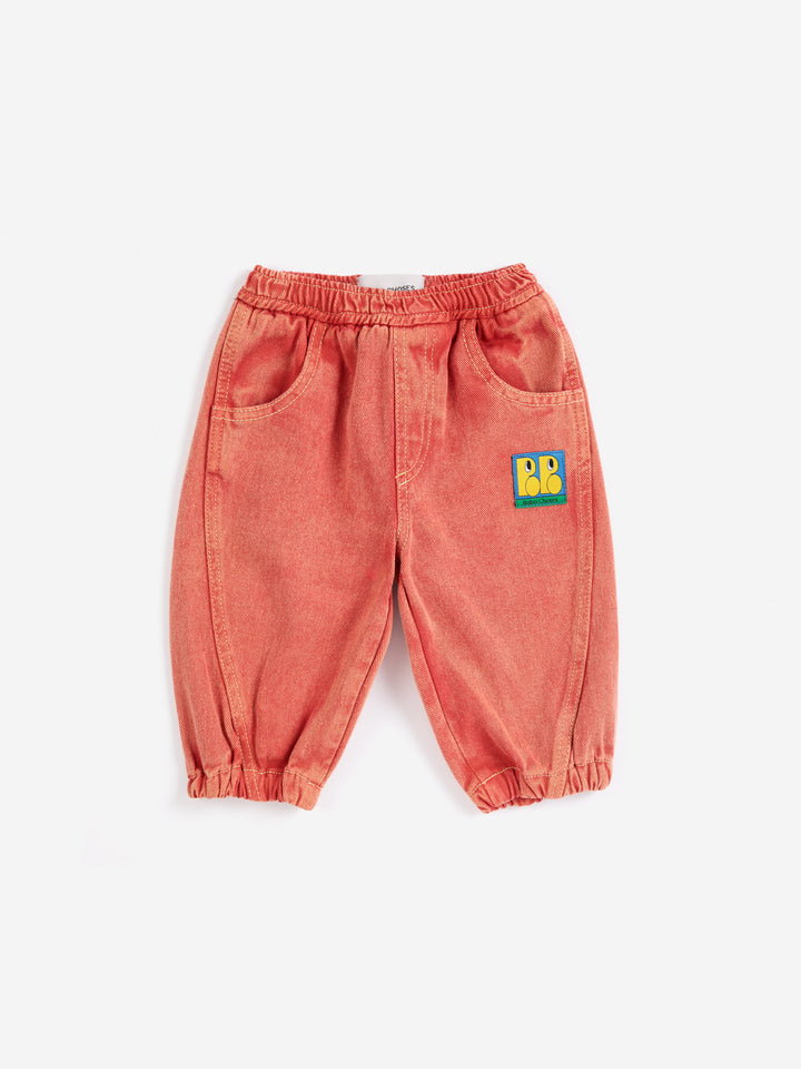 B226AB079 BOOO BO CHOSES TAG DENIM PANTS - RED