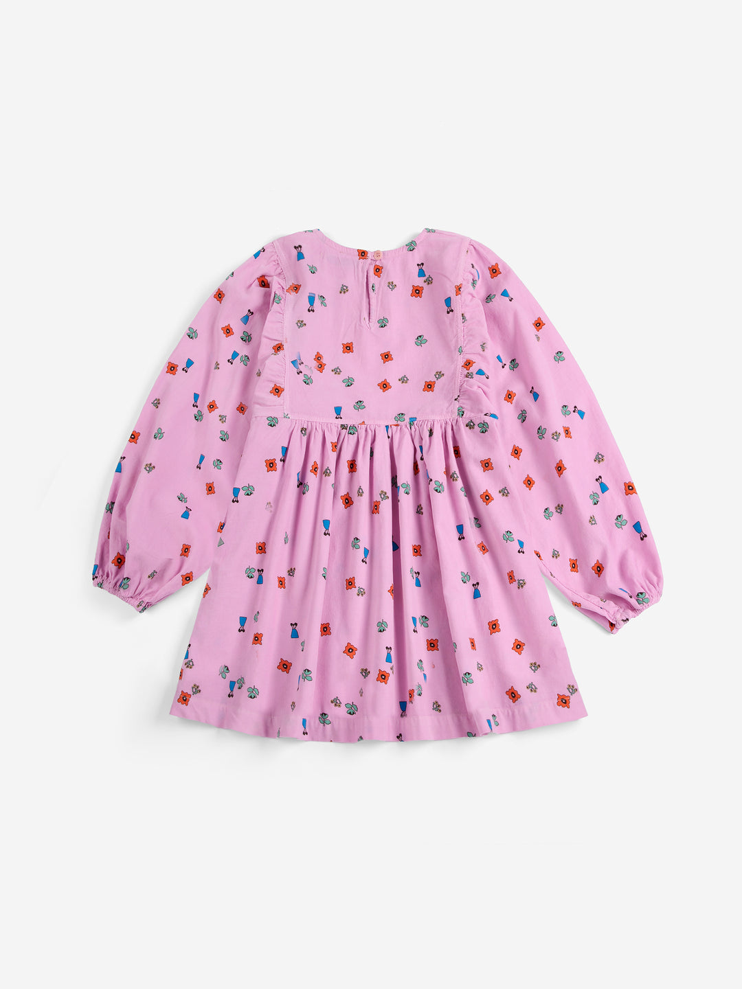 B226AB122 BLOSSOM ALL OVER WOVEN DRESS - PINK