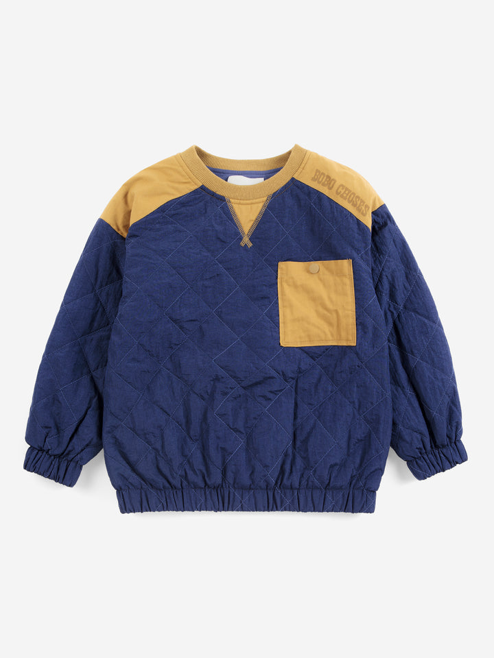 B226AC044 BOBO CHOSES QUILTED SWEATSHIRT - MIDNIGHT BLUE
