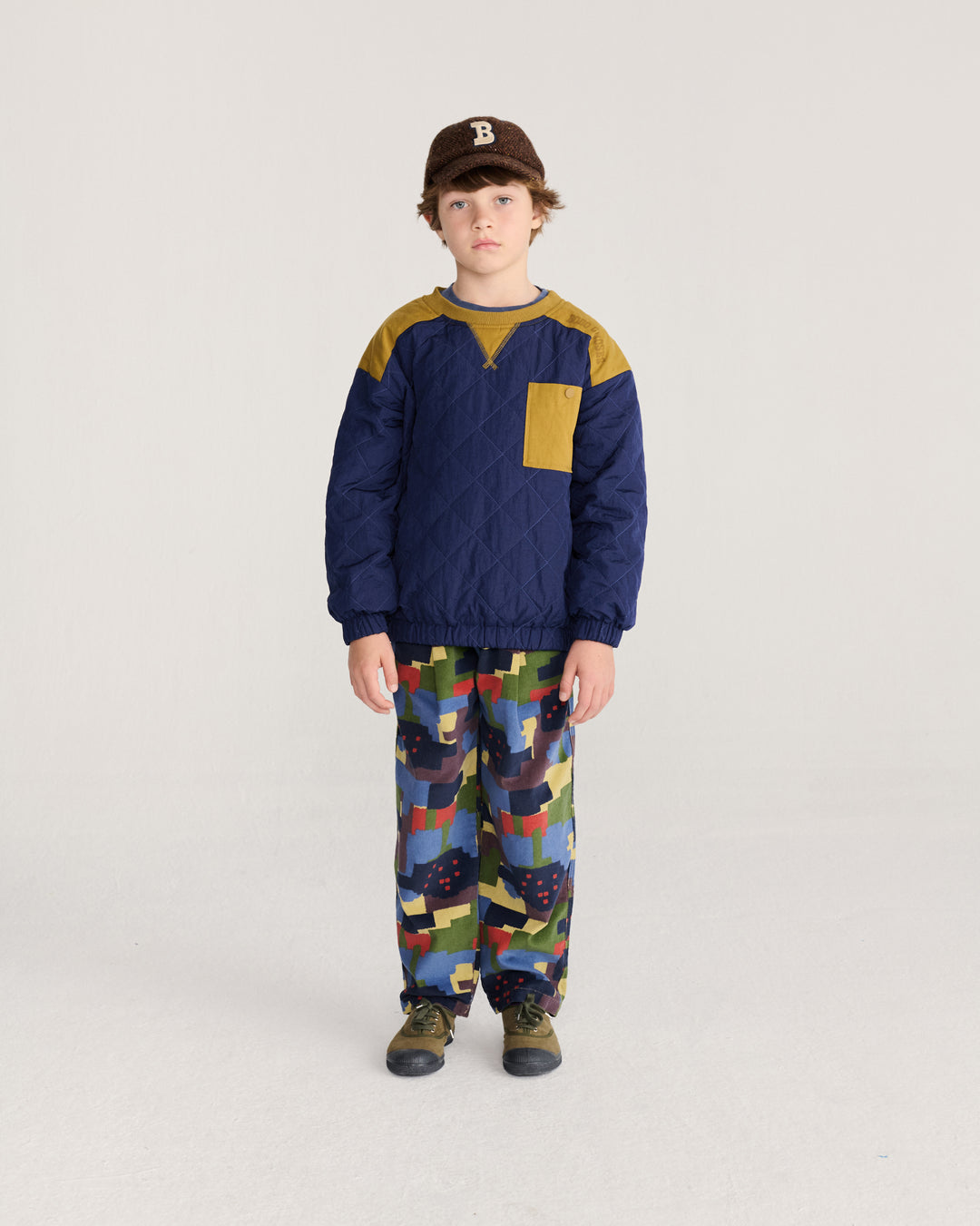 B226AC044 BOBO CHOSES QUILTED SWEATSHIRT - MIDNIGHT BLUE