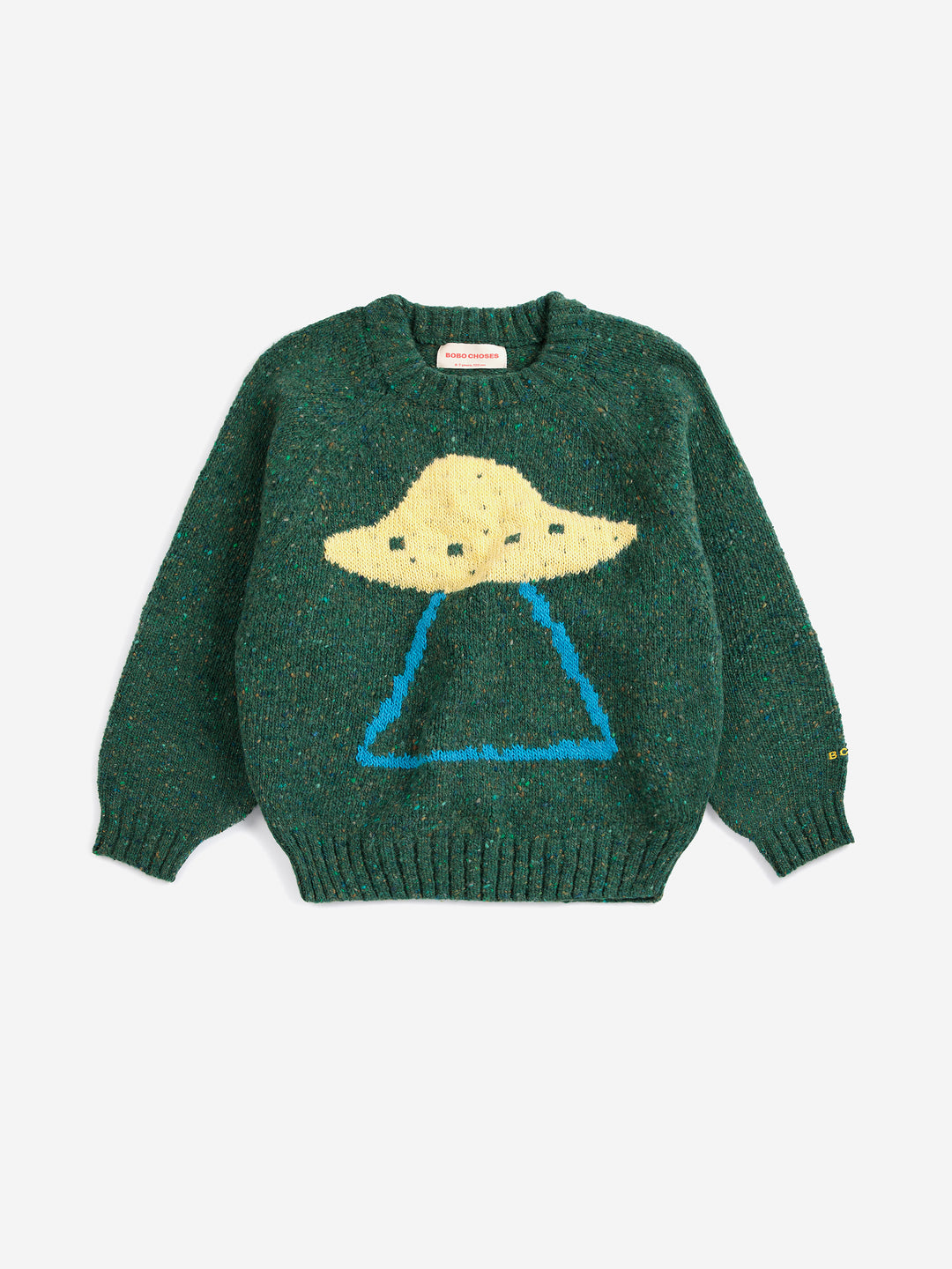 B226AC088 PIXEL ABDUCTION JACQUARD JUMPER - DARK GREEN