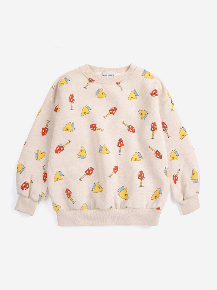 B226AC144 MUSH MONSTER DUO ALL OVER SWEATSHIRT - OFFWHITE