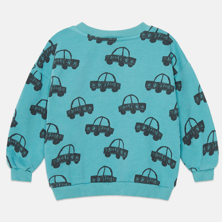B26885 CARS ALL OVER SWEATSHIRT - TURQUESA