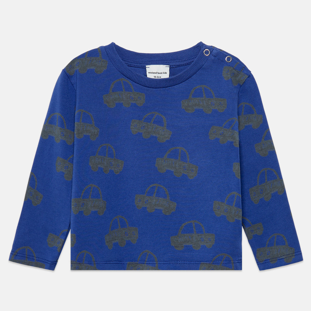 B26907 CARS ALL OVER BABY T-SHIRT - BLUE