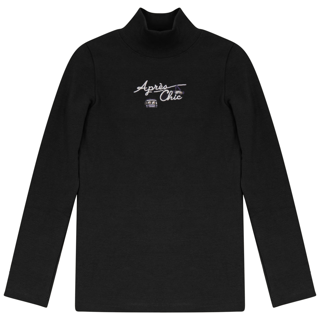 B2732BK/PU GIRL APRES CHIC MOCKNECK-Black/Purple