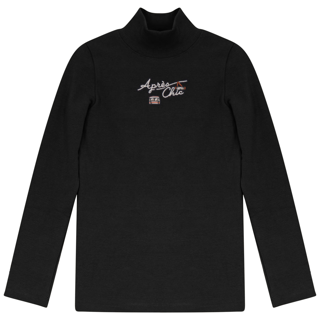 B2732BK/RU GIRL APRES CHIC MOCKNECK-Black/Rust