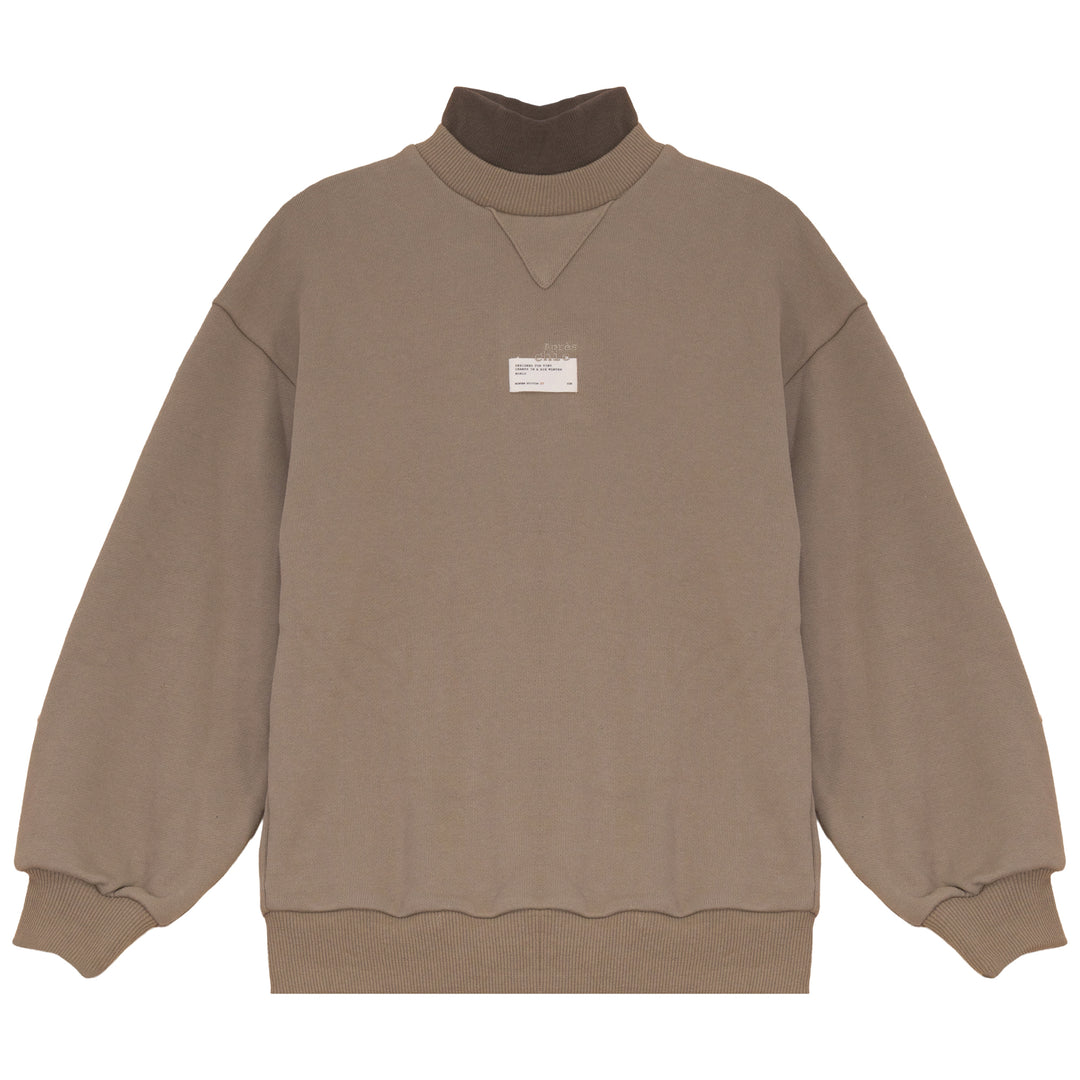 B2733TA BOY SWEATSHIRT W MOCKNECK-Taupe