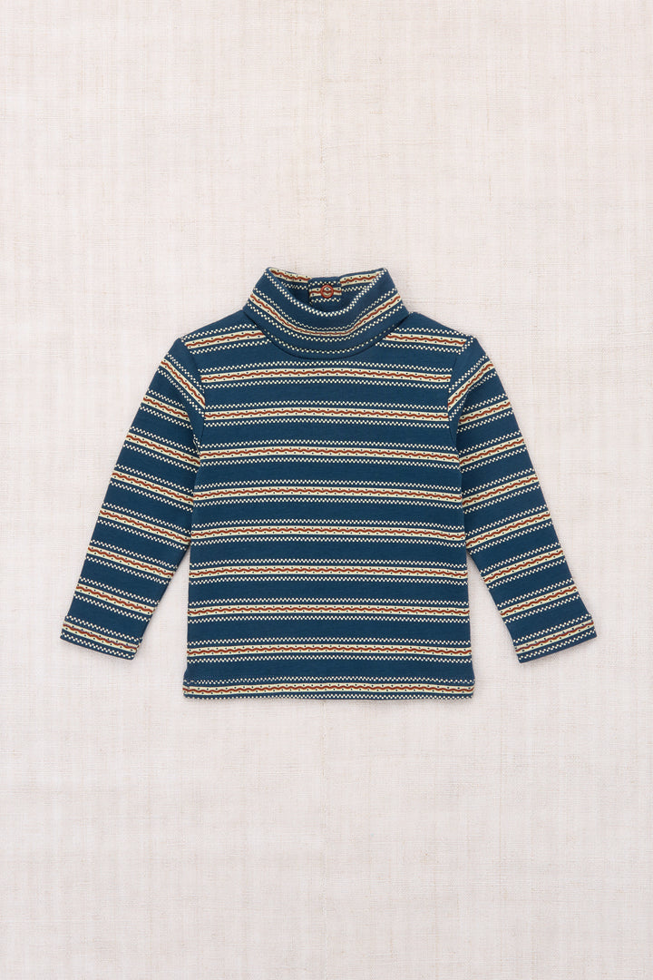 B3110F26-0E7 BABY TURTLENECK - MARINE BLUE SGRAFFITO