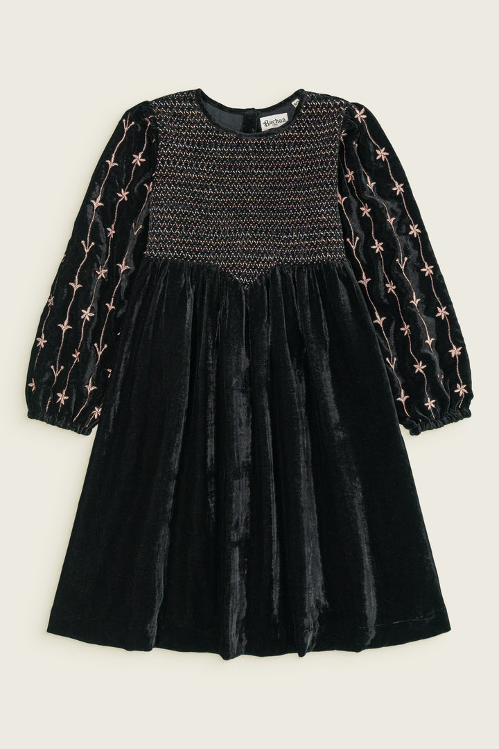 LILLYTA DRESS-Black velvet