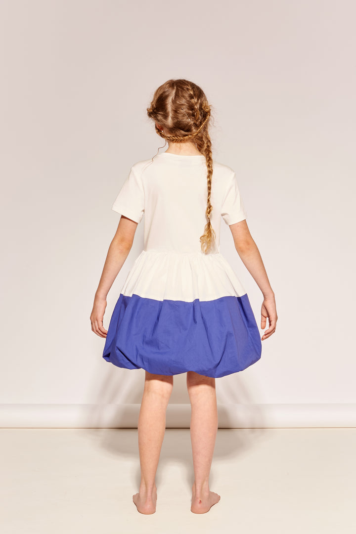 BALLS IN THE AIR DRESS - KEFIR  MAJORELLE BLUE 3/4 SLEEVES