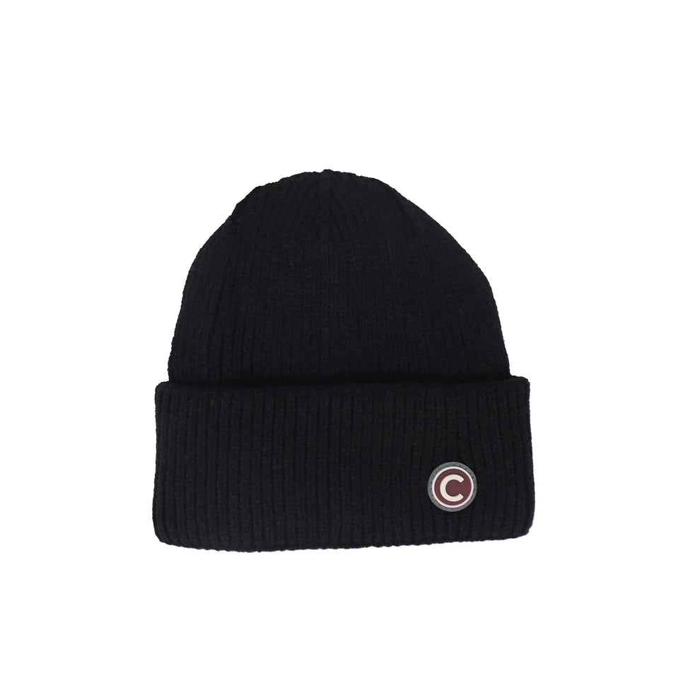 53000068/6XH BABY GIRL FOLDING EDGE CHENILLE HANDFEEL BEANIE - BLACK