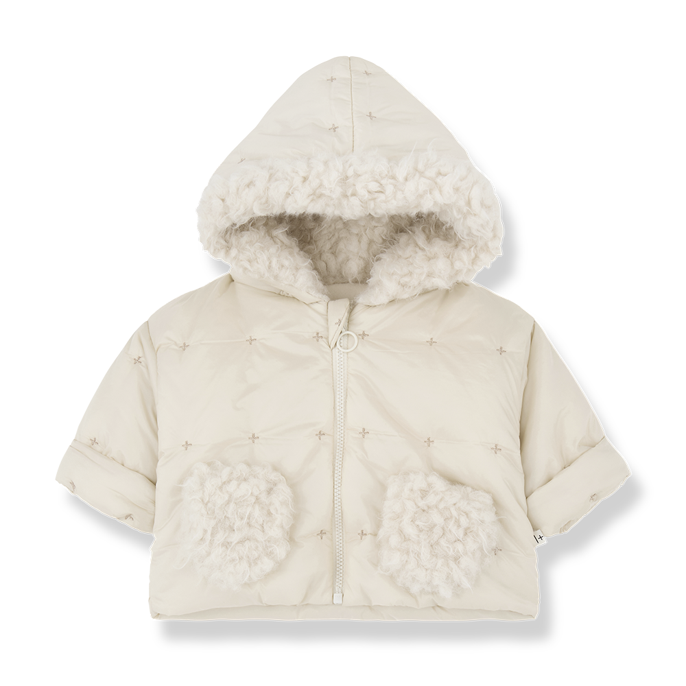 BENJAMIN-padded hood jacket-ecru