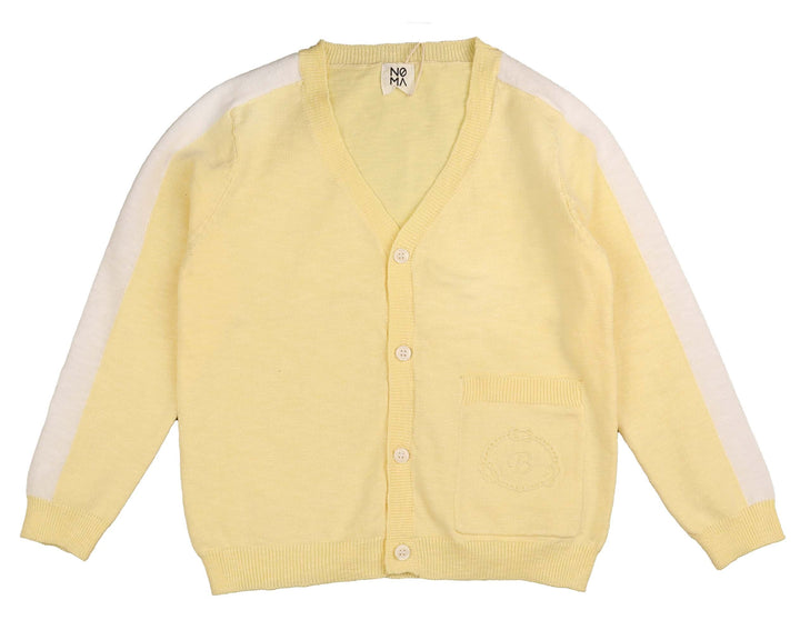 BKN264 SLUB CARDIGAN-YELLOW