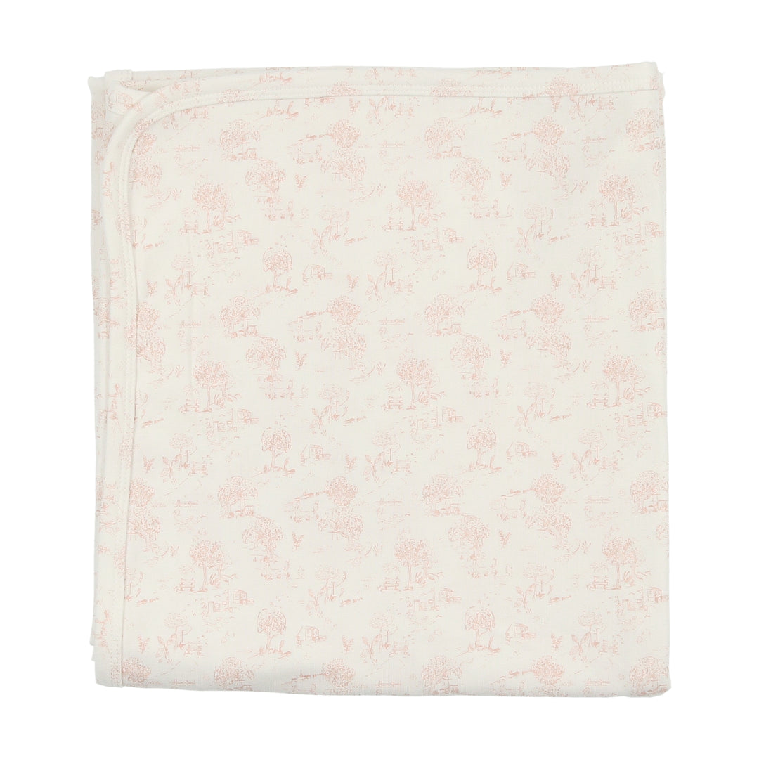 BLW29B-BUSY BROOKE BLANKET-White/Blush