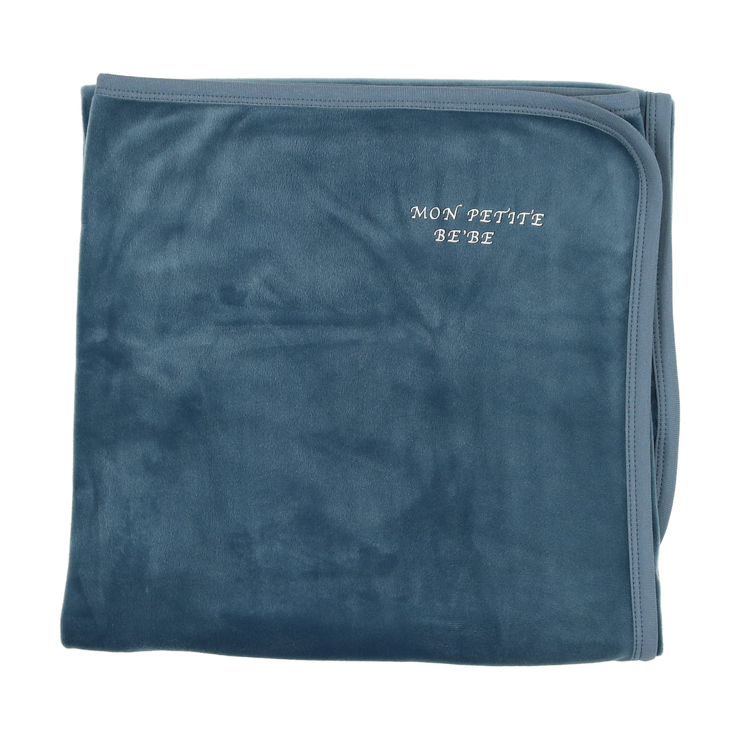 BLW45B-VELOUR EMBOSSED BLANKET-Blue